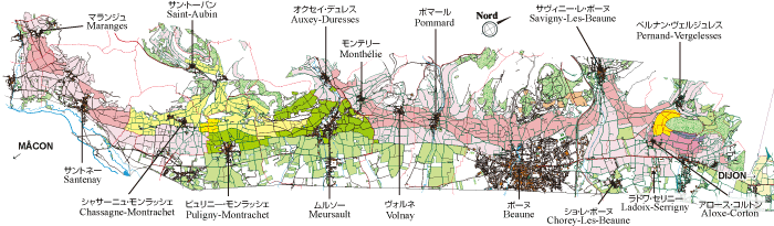 ブルゴーニュ畑地図 ラック コーポレーション